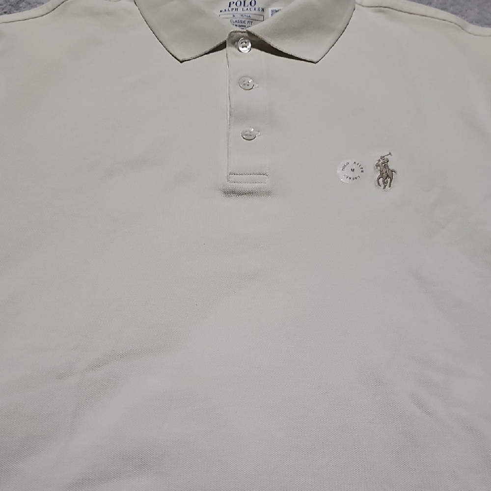 Polo Ralph LaurenClassic Fit Mesh Short Sleeve Polo Shirt Andover Cream